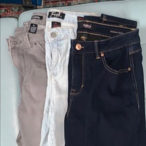 3 pair of size 8 skinny fit jeans